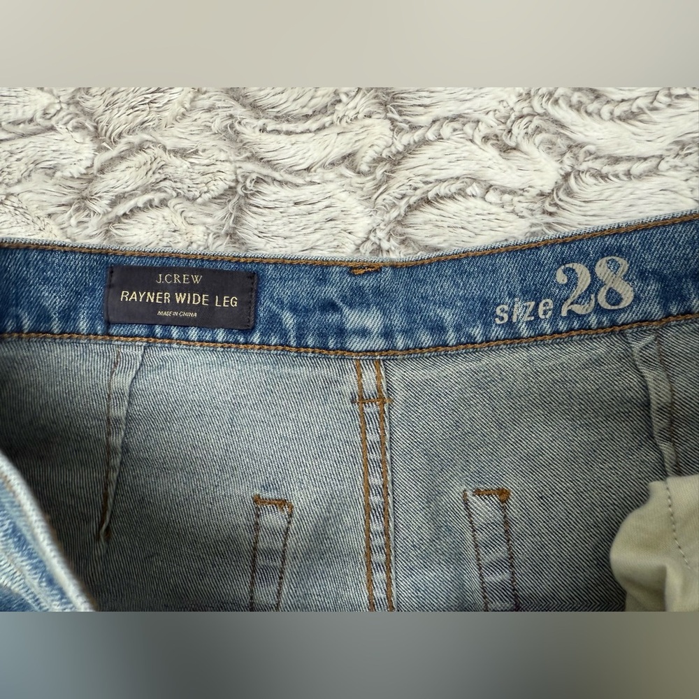 J Crew Rayner Cropped Wide Leg Jeans Denim Size 28 - Picture 7 of 10